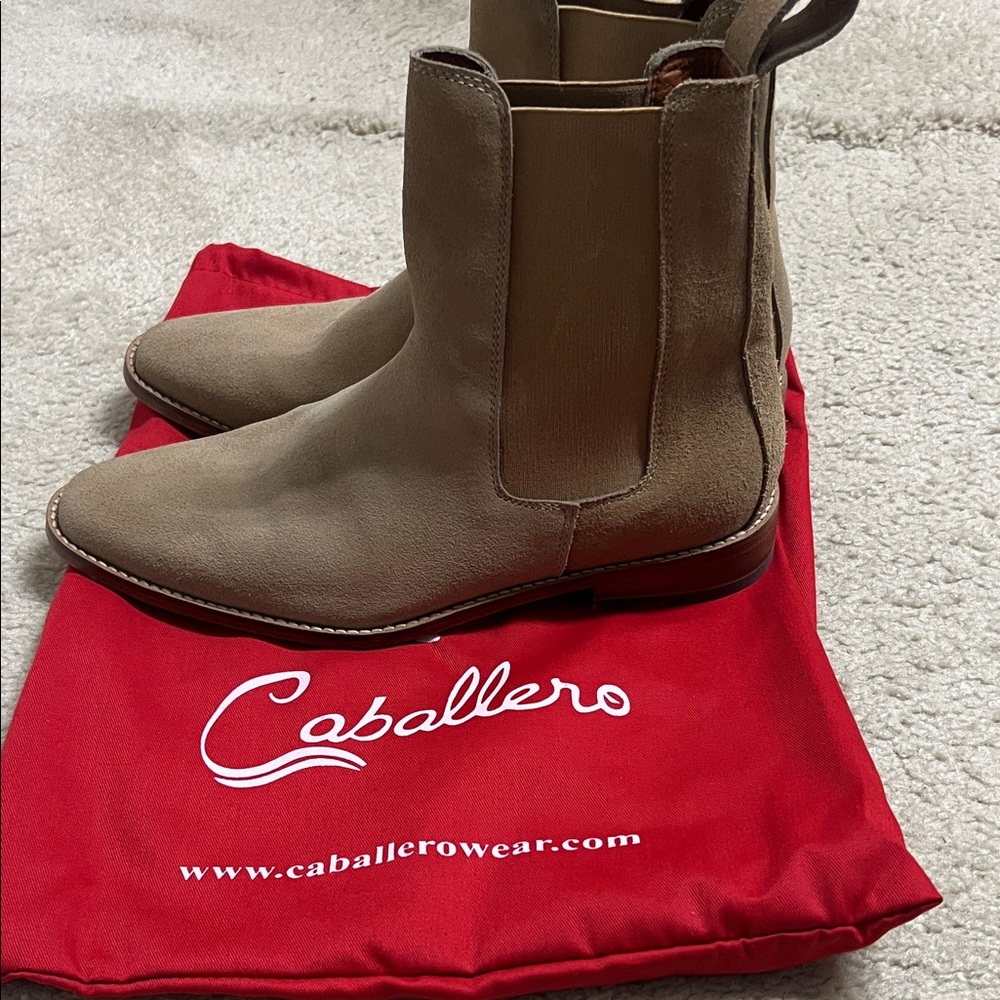 Caballero Men's Brown Suede Chelsea Boots